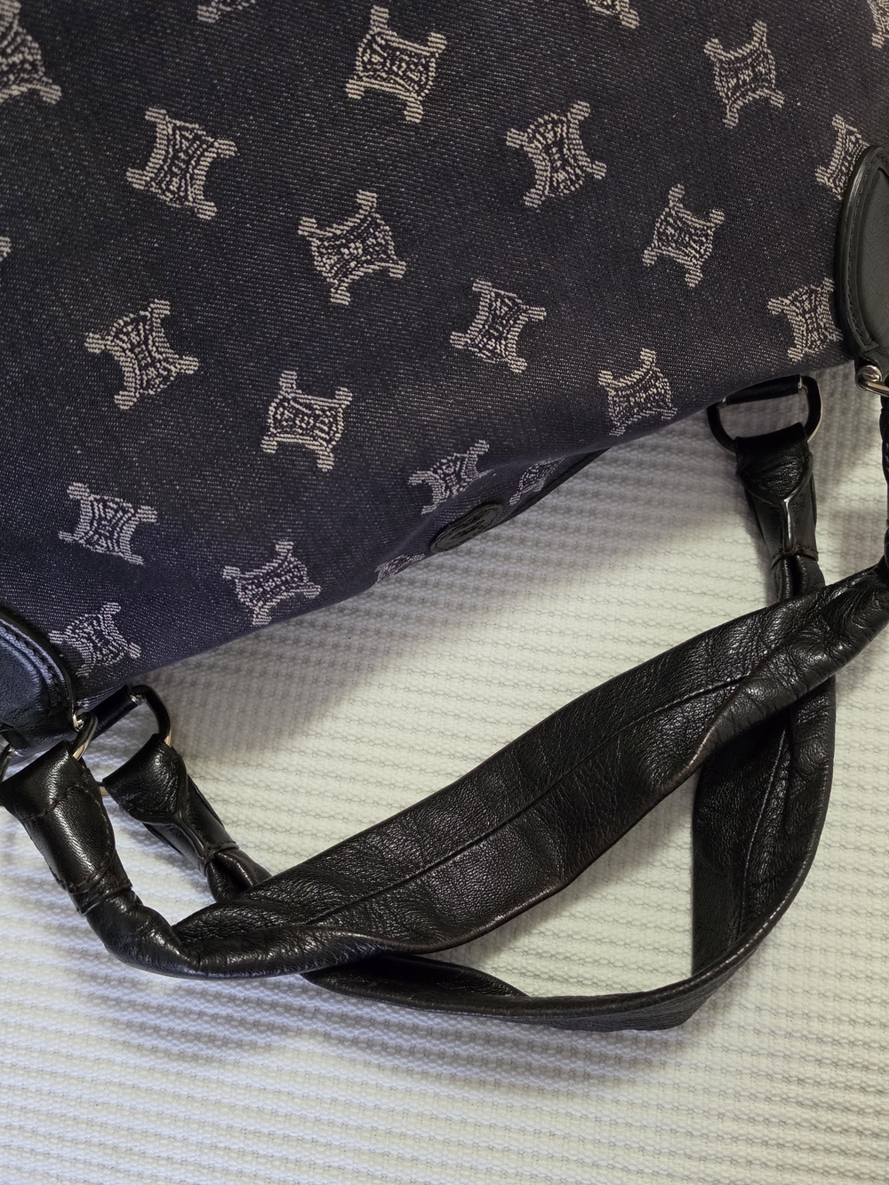Celine Macadam Denim Shoulder Bag - Picture 4 of 10